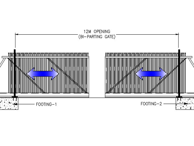 Cantilever Gate CG 12M BI PARTING